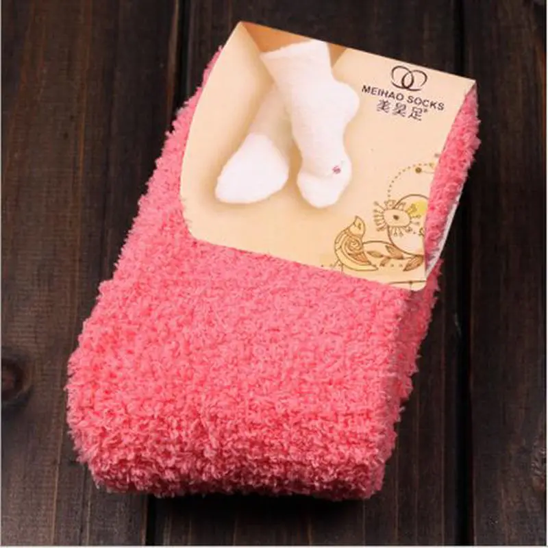 1Pair Girls Bed Socks Fluffy Warm Winter Kids Gift Soft Floor Home Accessories D