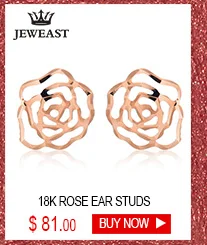 18k Pure Gold Stud Earring Exquisite Elegant Women Jewelry Rose Yellow White Star Miss Girl Gift For Birthday Hot Sale Good New