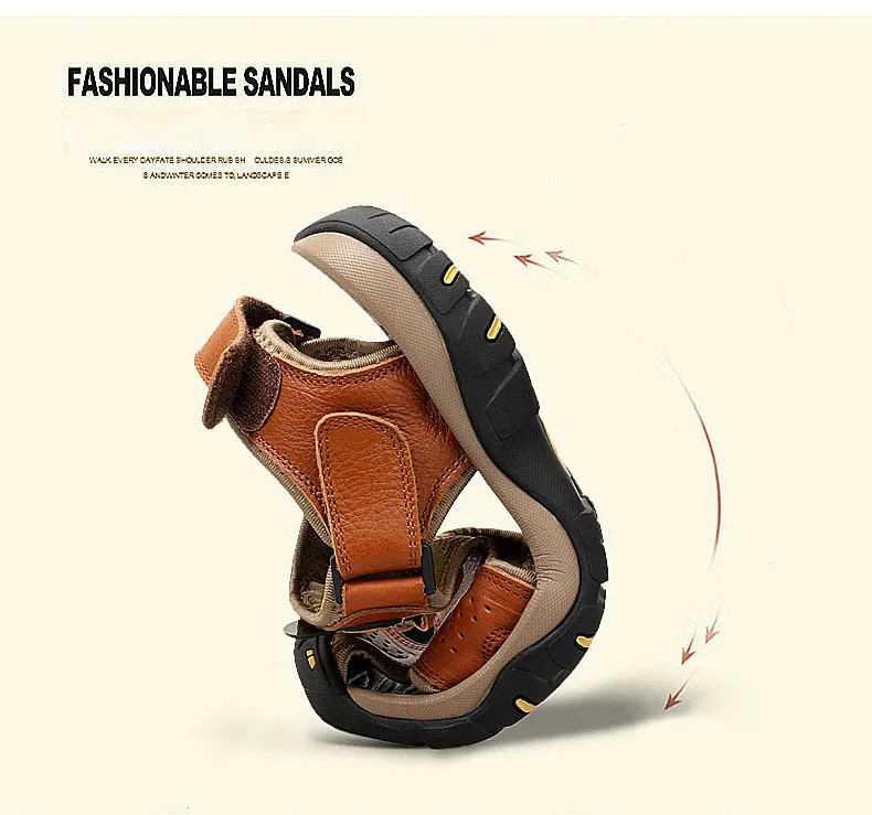 Men Summer Sandals Genuine Leather Casual Shoes Man Roman Style Beach Sandals Brand Men Summer Shoes Big Size 39-46 (6)