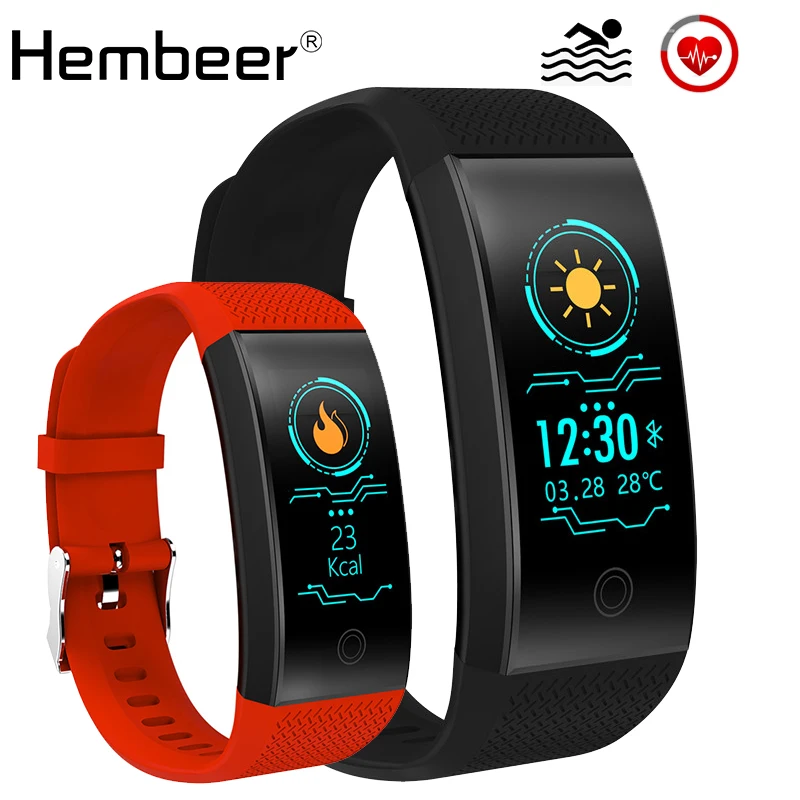 

Hembeer H-QW18 Smart Bracelet Swimming Waterproof Band Heart Rate Monitor Watch Weather Display for xiaomi iphone phone