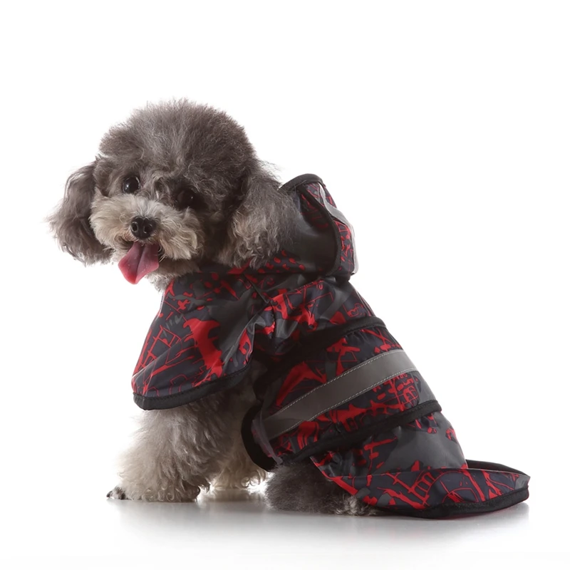 Dog Raincoat Puppy Rain Coat With Hood Reflective Waterproof Dog Clothes Soft Breathable Pet Cat Small Dog Rainwear XS- 4XL