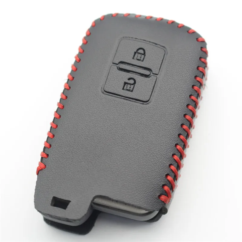 

XIEAILI Genuine Leather 2Button Smart Key Case Cover For Toyota Camry/Crown/Land Cruiser No Keychain M344