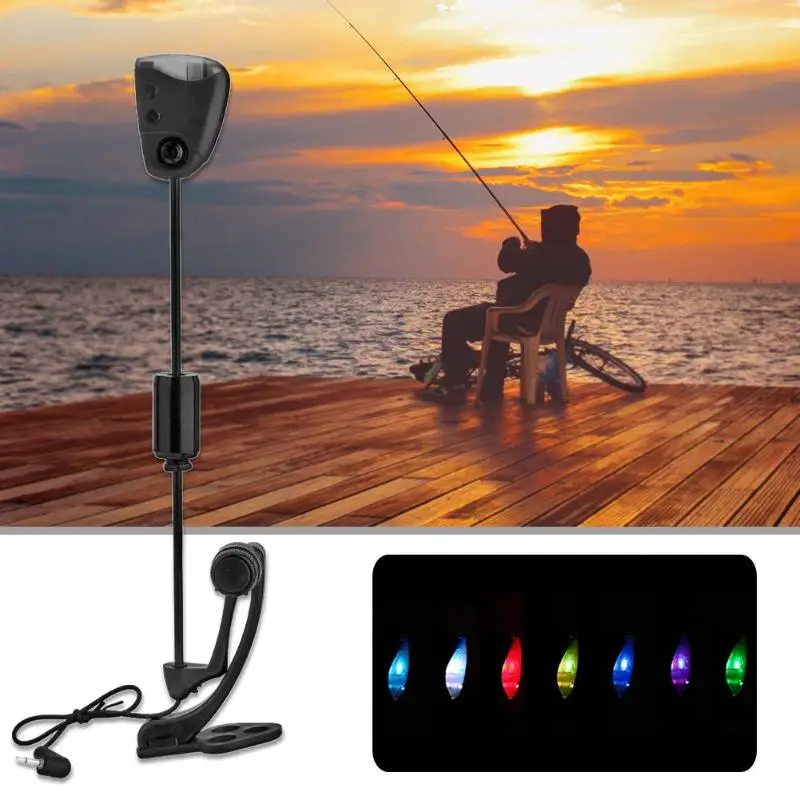

Fishing Bite LED Mini Hanger Carp Fishing Bite Alarm Swinger Hanger Adjustable LED Illuminated Bite Indicator for Fishing Alarm