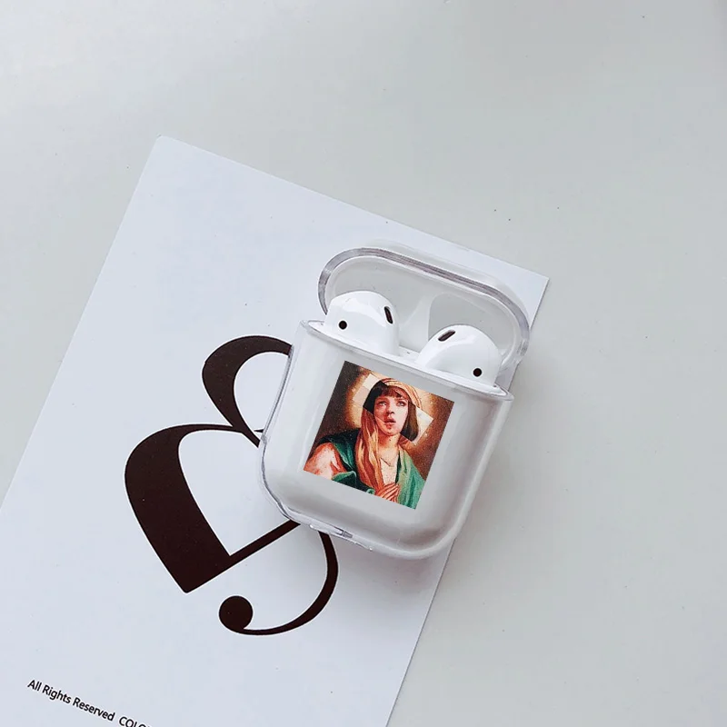 Милый чехол для Apple airpods чехол мультфильм забавная статуя Искусство беспроводной Bluetooth наушники чехол для Airpods жесткий защитный чехол