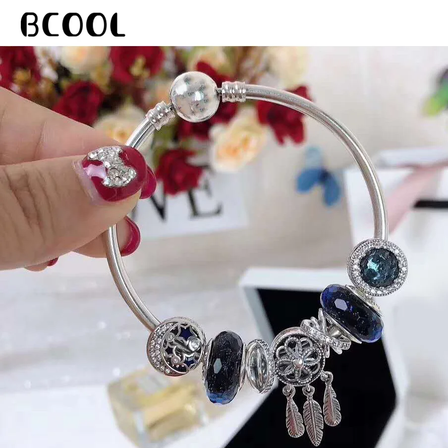 

DIY Jewelry Female Charm Fashion Silver 925 Original Bracelet, Suitable for Women Dreamnet Series Crystal Jewelry Bracelet Gifts