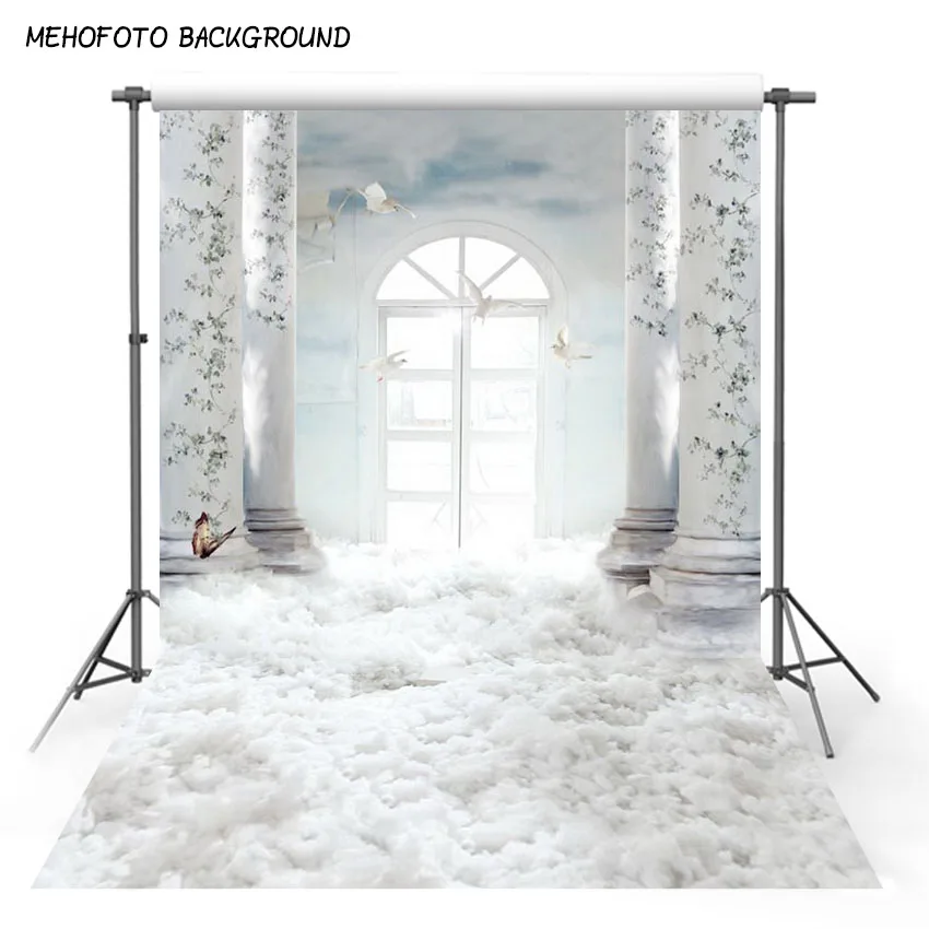 Фон для фотосъемки Фантастические Белые облака Летающий Голубь бабочка