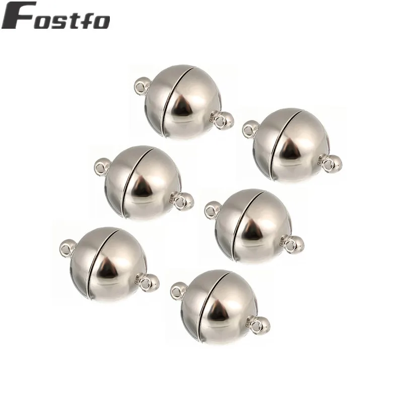 10pcs//lot Rhodium 6*18mm Strong Magnetic Clasps Buckle Hooks for Bracelet DIY