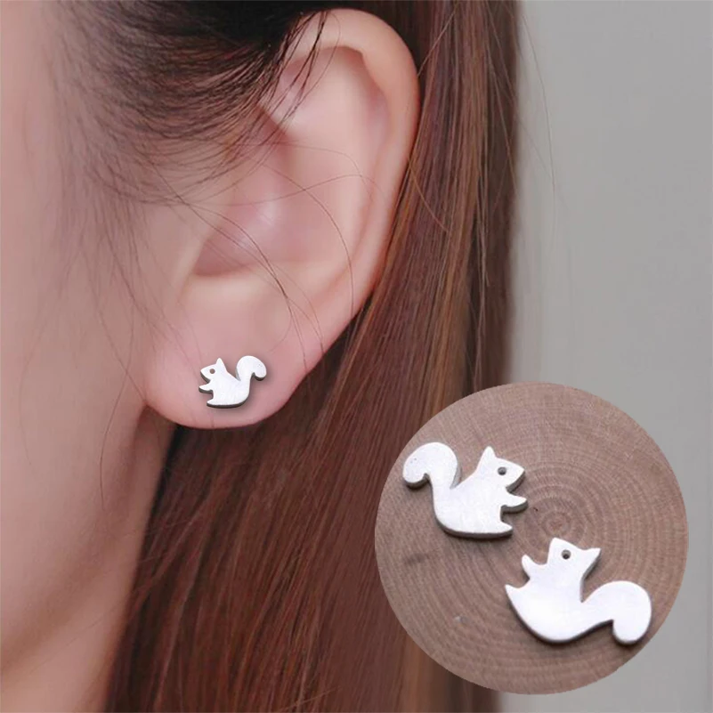 

Shuangshuo 2017 Ethnic Forest Squirrel Stud Earrings for Women Fashion Animal Earrings Wedding Jewelry Cheap Earrings brincos