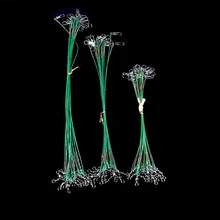 60 шт./лот, каблук 15 см, 20 см, 25 см леска Стальная проволока лидер с вертлюжная Рыбалка аксессуар