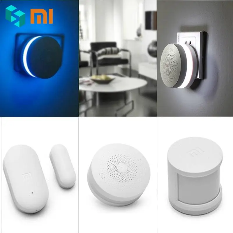 Skup Xiao mi mi jia zestawy Smart Home Gateway okna czujnik drzwi Xio mi ciała czujnik bezprzewodowy przełącznik mi 5 w 1 inteligentny dom Xia mi zestaw bezpieczeństwa