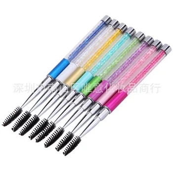 

by dhl or ems 500pcs 10 Colors Rhinestone Acrylic Handle Eyelash Brushes Combs Spiral Mascara Eyelash Extension Applicator hot