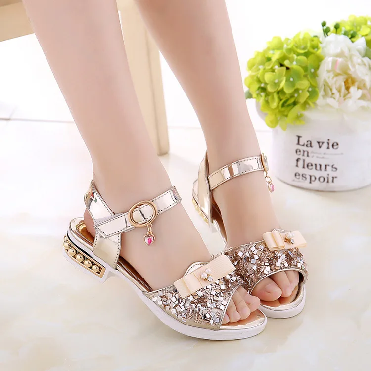 Summer Style Children Kids Flat Sandals Baby Shoes Sneakers Sandals Girls Princess Beautiful 