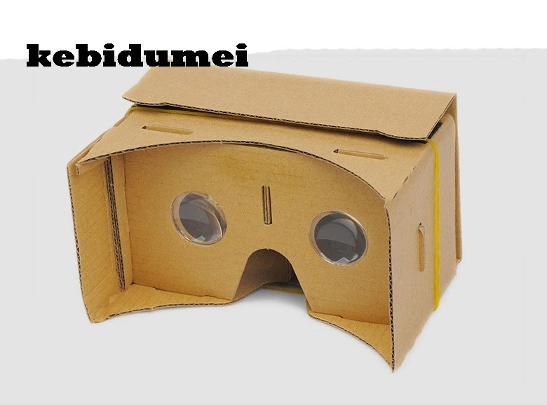 kebidumei DIY Magnet Google Cardboard Virtual Reality VR Mobile Phone 3D Viewing Glasses For 5.0″ Screen Google VR 3D Glasses
