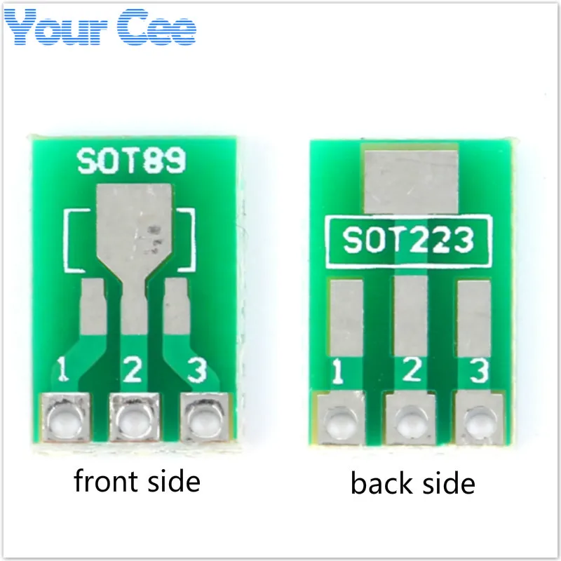 

100pcs SOT89 To DIP SOT223 To DIP IC Adapter PCB Board Converter Plate Double Sides 1.5mm 2.3mm to 2.54mm Pin Pitch Pinboard