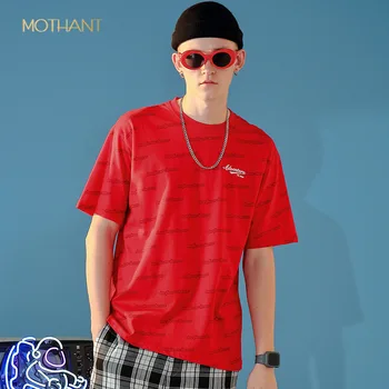 

Tide brand men's clothing summer new round neck loose letter printing short-sleeved t-shirt men's half-sleeved casual shirt