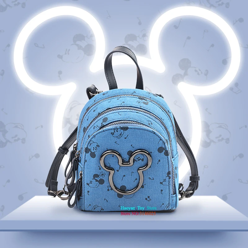 

2018 Disney Fashion Mini Diaper Bags Cute Mickey Denim Blue Mickey Backpack Outdoor Female Multifunctional Insulation Should Bag