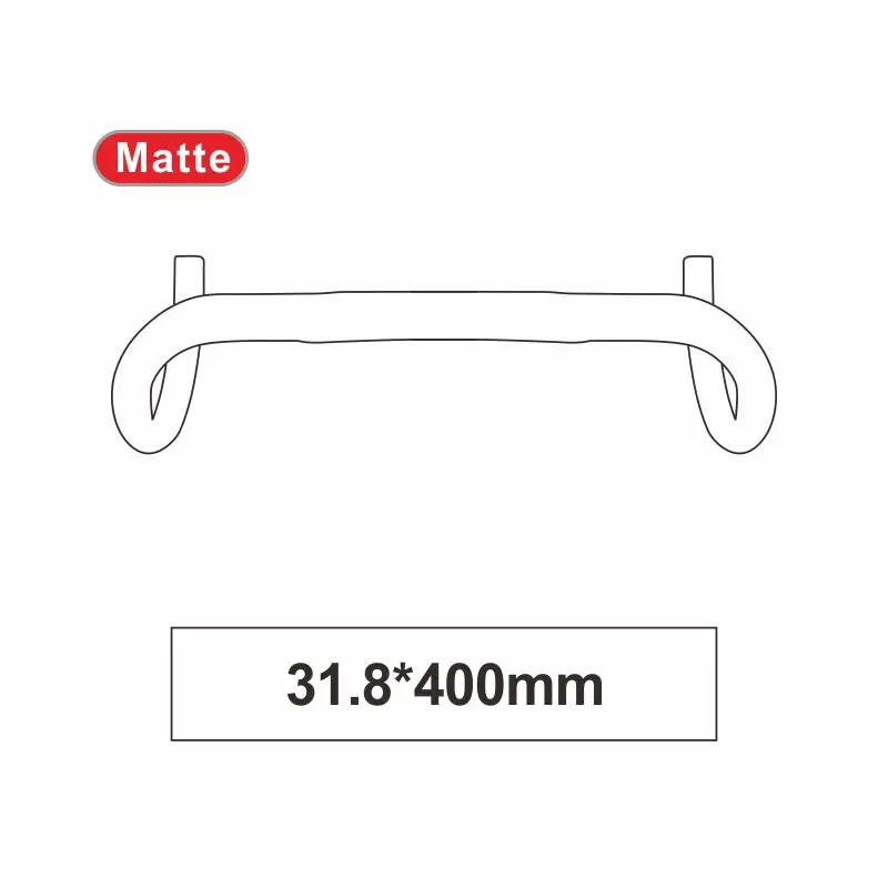 KEDDIE WCS углеродный руль carbono carretera руль 3K углеродный дорожный руль падение 123 мм достичь 77 мм 31,8 мм* 38/40/42 - Цвет: Matte  400mm