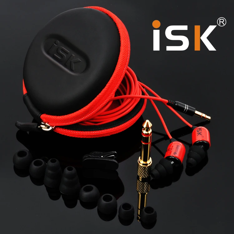 Оригинальные профессиональные наушники ISK SEM6 Montoring красные мониторы 3 5 мм + 6
