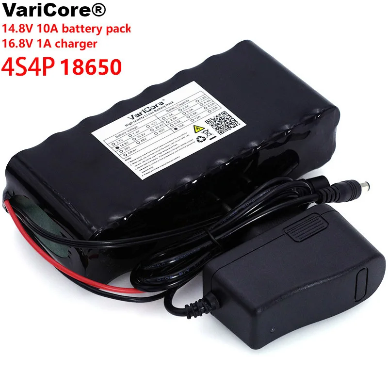 VariCore 14,8 В 10Ah 18650 li-литий-ионный аккумулятор Пакет ночная рыбалка лампа обогреватель шахтера усилитель батарея с BMS + 16,8 В Зарядное устройство