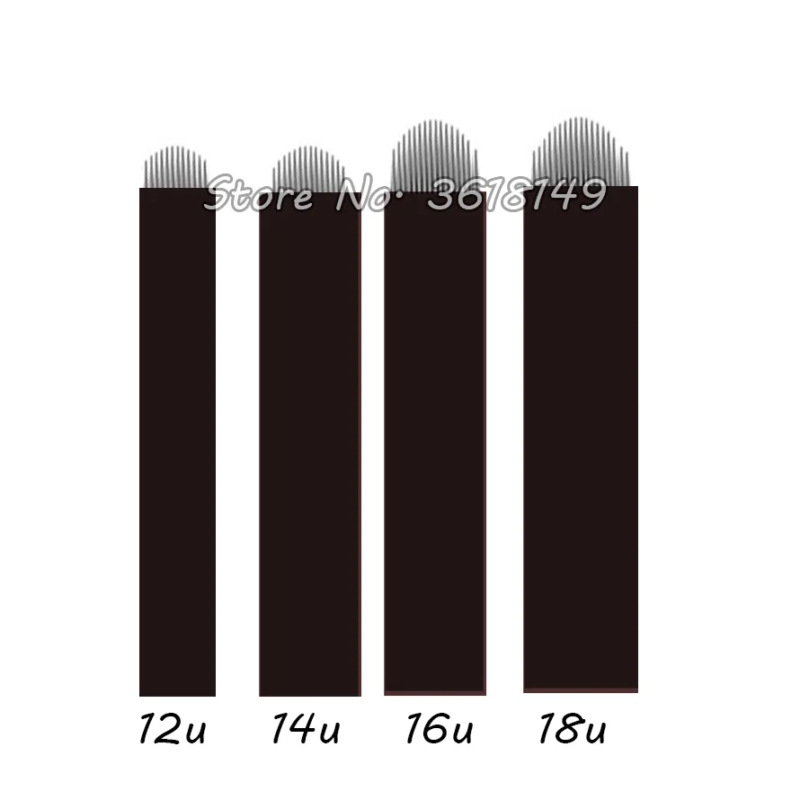 0,16 мм пластинки микроблейдинг tebori иглы 9, 12, 14, 15, 18 21 15U 16U 12 U татуажные иглы для перманентного макияжа лезвие ручка-держатель игл