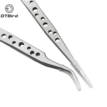 Электроника промышленный Пинцет Антистатическая изогнутая прямая законцовка прецизионные нержавеющие щипцы для ремонта телефонов наборы инструментов