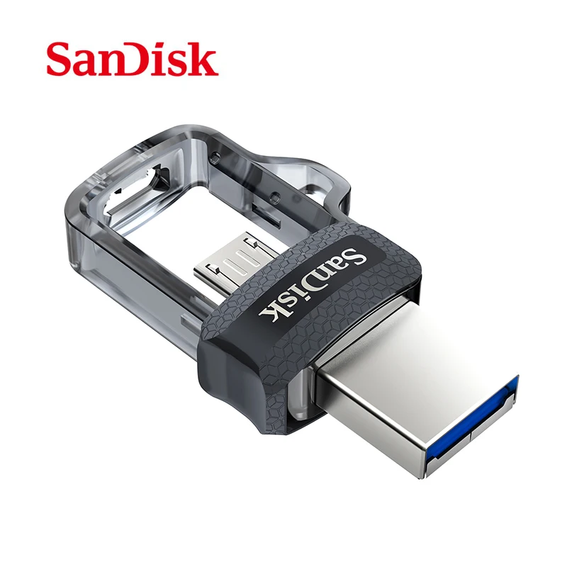 SanDisk USB 3,0 флэш-накопитель 32 Гб 16 Гб 128 Гб 64 Гб мини-накопитель s флешки двойной OTG USB флэш-накопитель для ПК и Android телефонов