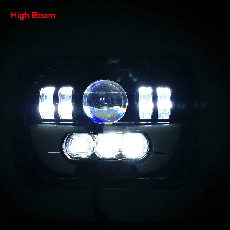 FADUIES Pair 5X7 inch 55W H4 LED Replacement For Sealed Beam With DRL 7x6 inch headlamp For truck FLD 50 60 70 80  (6)