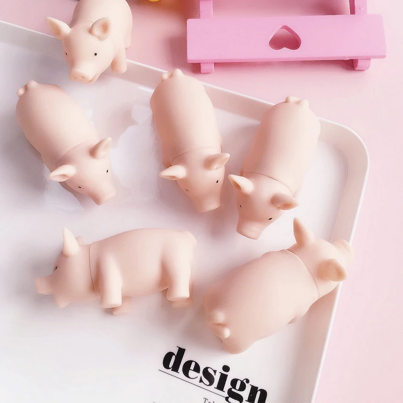 3 шт., мультяшная мини-свинка, японская милая, на вентиляцию, маленькая розовая свинка, антистрессовые игрушки для детей, новинка, игрушка для питомца, забавный подарок
