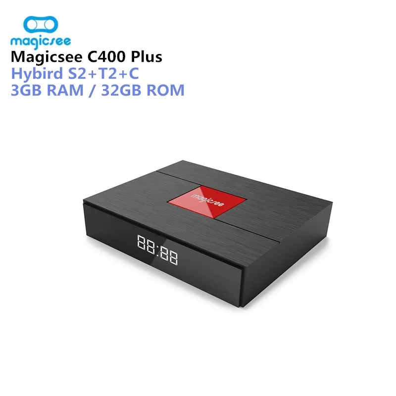 

Magicsee C400 Plus Amlogic S912 Octa Core TV Box 3+32GB Android 4K Smart TV Box DVB-S2 DVB-T2 Cable Dual WiFi Smart Media Player