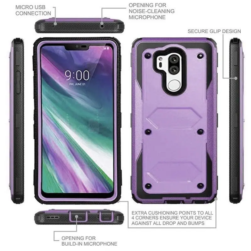 

YUMQUA Cover Case For LG G7 ThinQ Case Shock Adsording Hybrid Rugged Impact Protective for LG G7 ThinQ G710