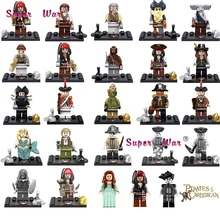 Один капитан Пираты Карибы Джек Воробей Елизабет Русалка Давид строительные блоки модели Кирпичи игрушки для детей комплект