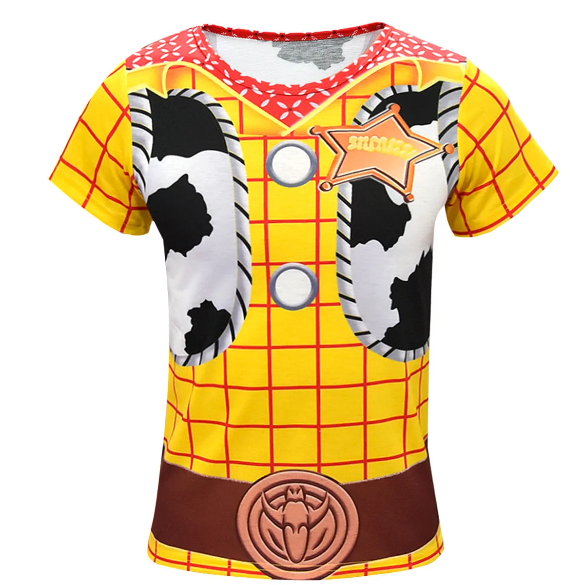 Boys T-shirt+pants Anime Toy Story 4 Woody Cosplay Costume Kids Clothes Cowgirl Short sleeve Set Halloween Carnival Party Suit