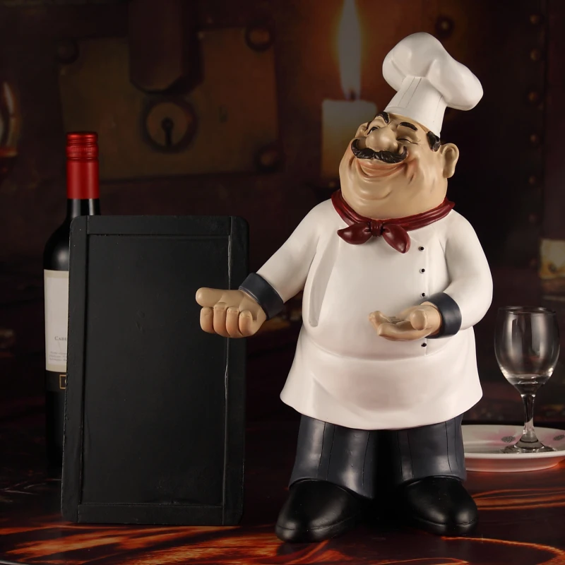 12x19cm Restaurant Chef Statue Home Kitchen Ornament Figurine Table Decor Welcome Board 1 12x19cm Restaurant Chef Statue Home Kitchen Ornament Figurine Table Decor Welcome Board 1