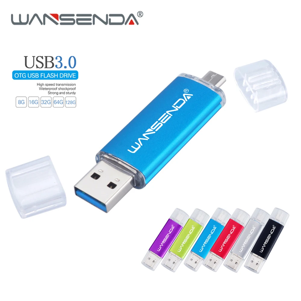 WANSENDA USB флеш накопитель 256 ГБ 128 Гб 64 USB3.0 OTG 32 Флешка 16 8 флешка Android карта памяти| |