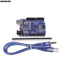 UNO R3 макетная плата ATmega328P CH340 CH340G для Arduino UNO R3 с контактный проводник