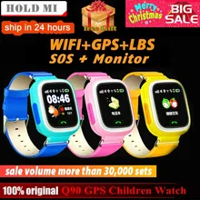 Q90 GPS Child Smart Watch Phone Position Children Watch 1.22 inch Color Touch Screen WIFI SOS Smart Baby Watch Q50 q80 q60 Watch