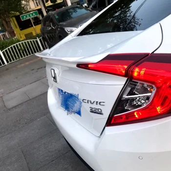 

UBUYUWANT ABS Spoiler for Honda Civic 2016-2018 Car Tail Wing Decoration Primer Color Rear Trunk Spoiler For Honda Civic 10th