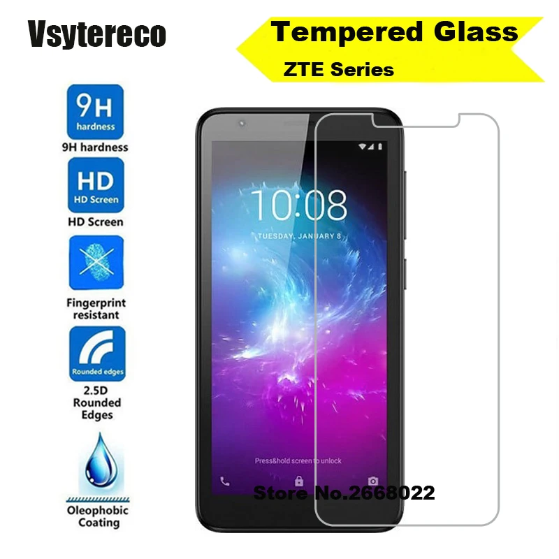

Tempered Glass For ZTE Blade L8 Tempered Glass Screen Protector For ZTE Blade A3 A5 A7 2019 Glass Protective Film Anti-Scratch
