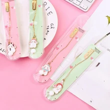 1pc Strawberry Rabbit Metal Bookmark Creative Alloy Pendant Pendant Bookmark Escolar Cute Office School Supplies Kawaii Bookmark