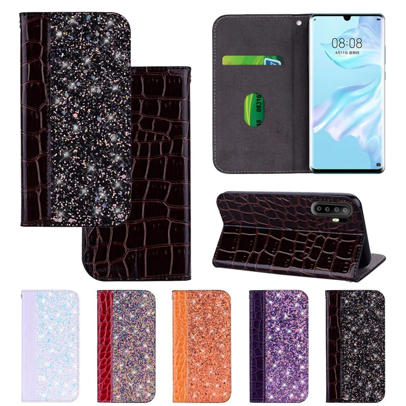 

Huawei P30 Pro Case Huawei P30 Lite Case Glitter Flip Luxury Leather Wallet Phone Cover for Huawei P30 P20 Lite Pro P 20 30 Case