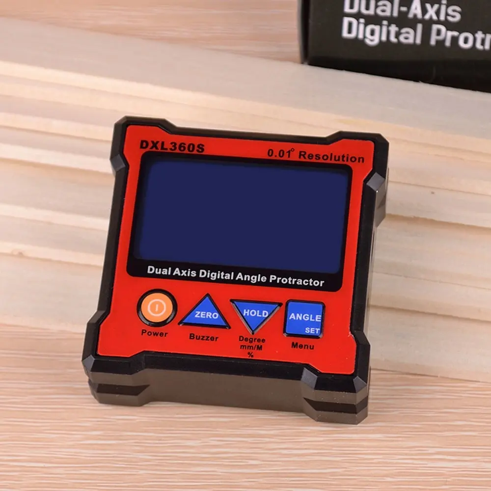 

Dual-axis Digital Display Level Gauge DXL360S Dual Axis Digital Angle Protractor with 5 Side Magnetic Base