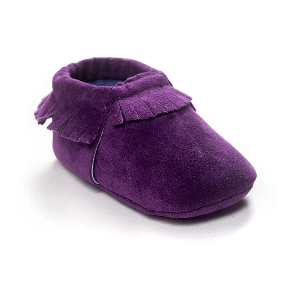 Baby's Soft Suede Tassel First Walkers