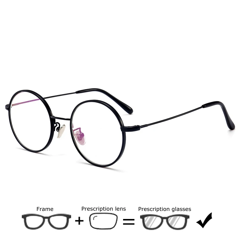 Ultralight Customizable Reading Glasses Men Women Business Round Frame Prescription Spectacles Myopia Computer See Near |