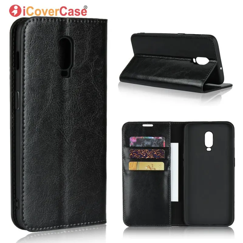 Luxury Genuine Leather Cover For Oneplus 6T 1+6T Case