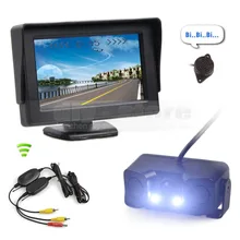 DIYKIT Wireless 4.3 Inch Color TFT LCD Car Monitor + Waterproof Parking Radar Sensor Car Camera Parking System Kit
