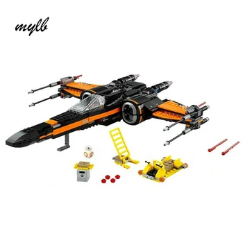 

mylb Star Wars First Order Poe's X-wing Fighter Assembled Toy Building Blocks Toys For Children