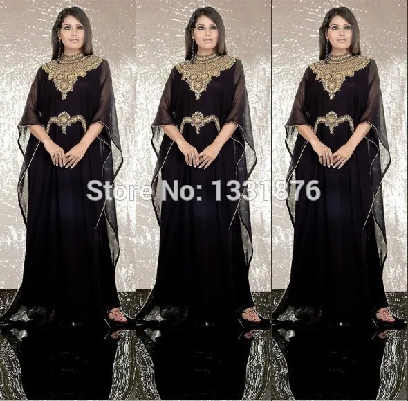 black gold muslimah dress