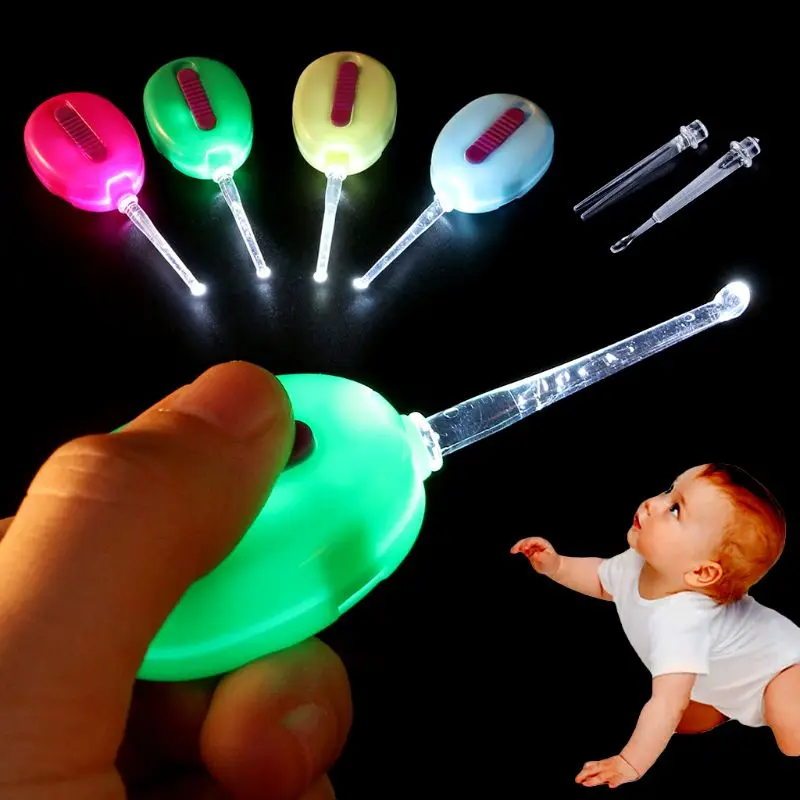 3 PCS Ear Pick Luminous Light Earwax Baby Care Nursing Kids Children Cleaner Multi Functional Flashlight Remover Safety