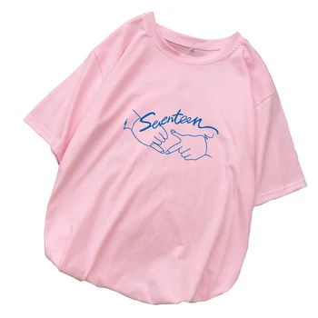 

Kpop T-shirts Casual Korean Seventeen T Shirt Women Short Sleeve Harajuku Streetwear Loose Tee Shirt Femme Tumblr Camiseta Mujer