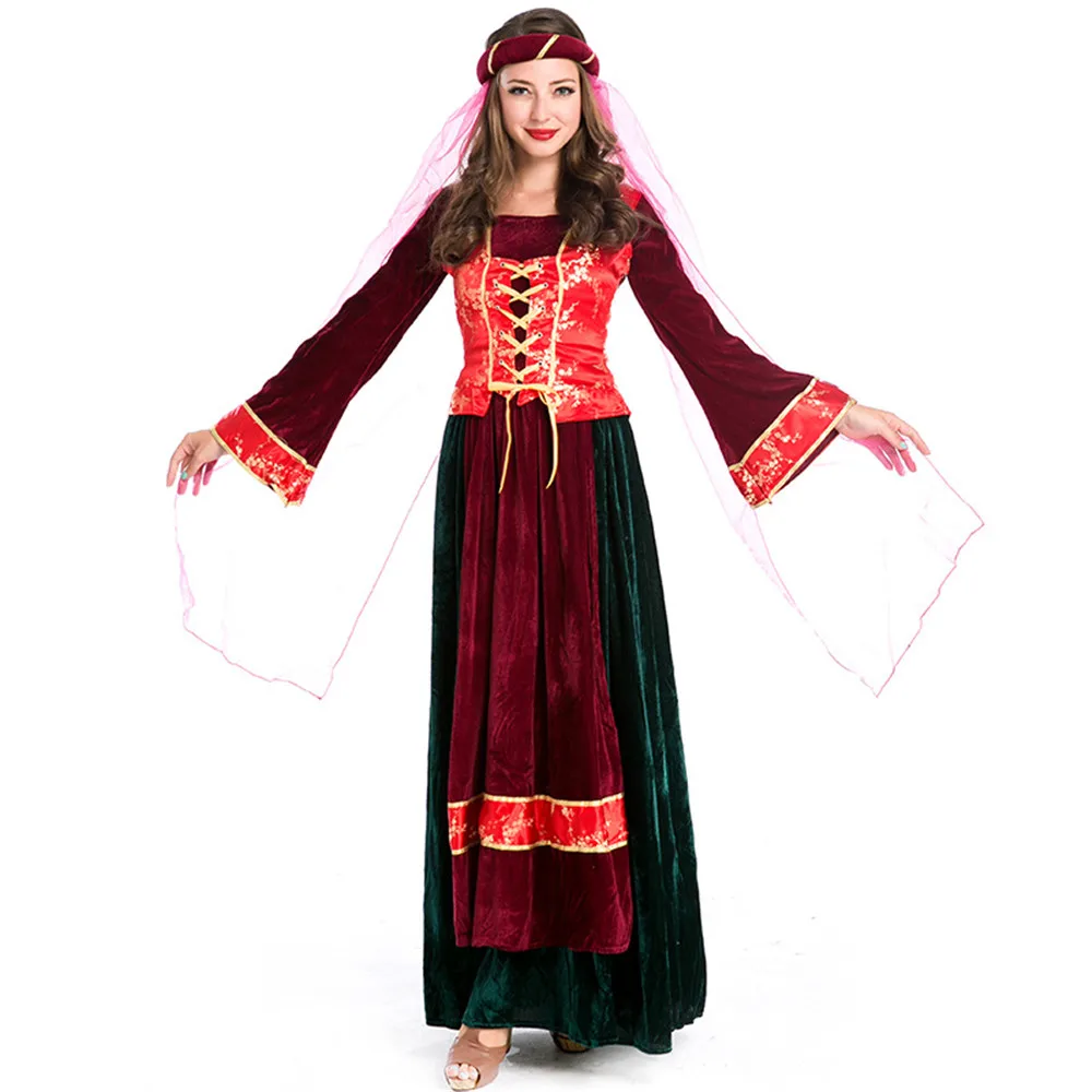

Halloween Carnival Festival cosplay Persian Hostess Queen dress Game Uniform European Medieval Arabian Princess Costume Fancy